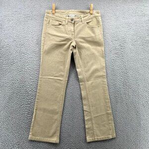 NWOT Brioni Pants Adult 8 Beige Italian Denim Jeans Cotton Stretch Casual Womens